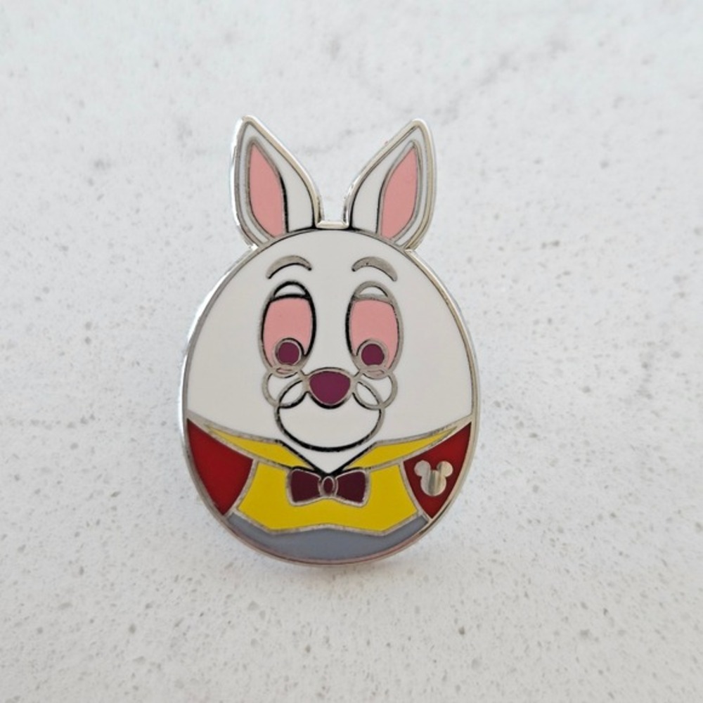 Disney White Rabbit Pin Alice‎ in Wonderland Hidden Mickey Series 5 of 5